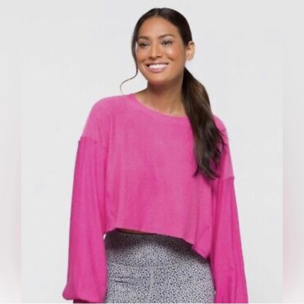 NWT Free People Movement Cropped Surfside Sweatshirtπ - Picture 1 of 8